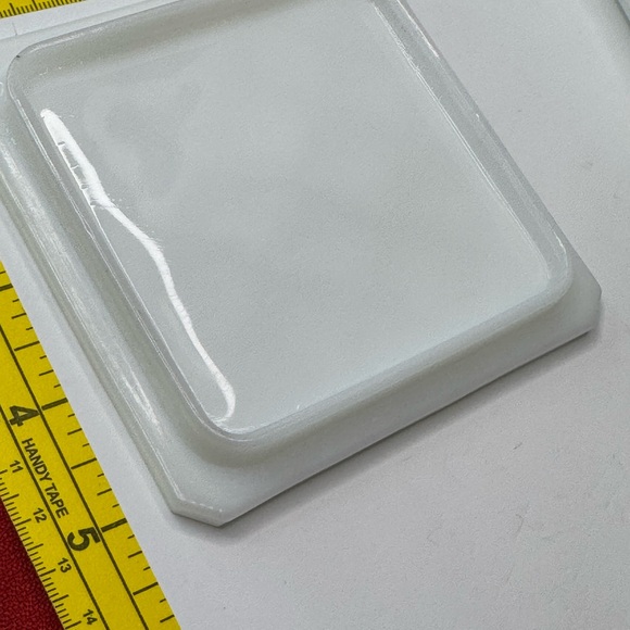 Anchor Hocking white opaque milk glass covered 4” square powder or trinket - Picture 5 of 13